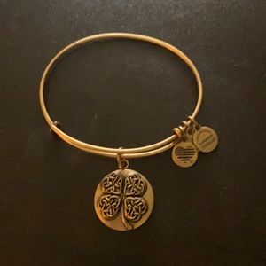Alex and Ani Four Leaf Clover Gold Bracelet